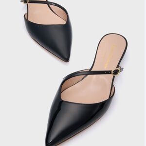 Rupert Sanderson ⭐️NEW⭐️Velma black patent leather mule size 38 US 7